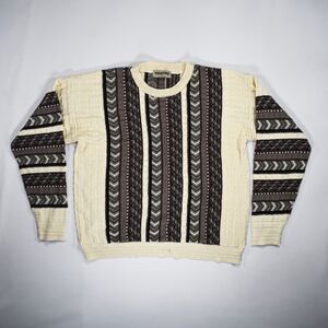 Vintage 3D Knit Coogie Style Martino Crewneck Sweater - L